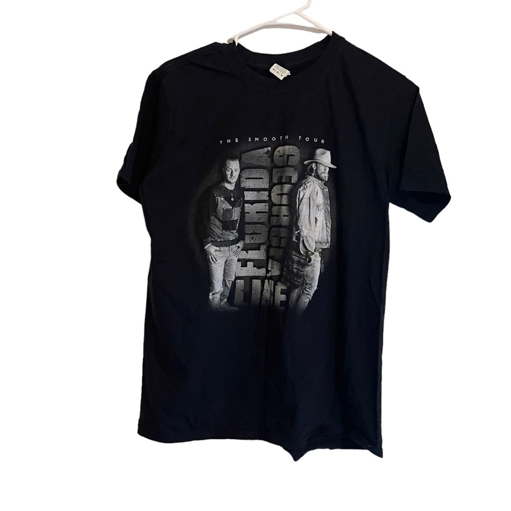 Gildan Shirt Men Medium Black Cotton Smooth Tour Florida Georgia Lightweight Tee